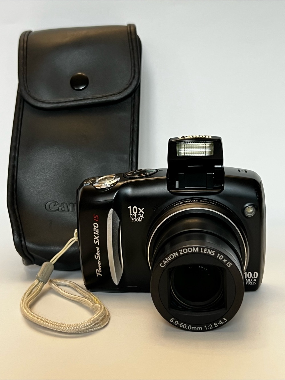 Canon Power Shot SX120 IS 10MP Digital Camera W/ Case + 8GB SD Tested & Working